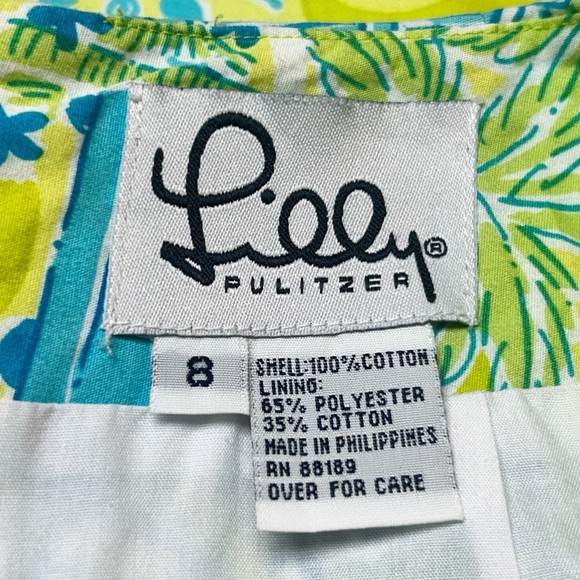 Lilly Pulitzer Skirt in Kelp Green “Cruisin” VTG Size: 8 - Picture 5 of 6